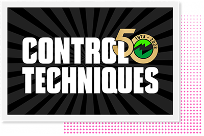 Control Techniques' 50th Anniversary Logo