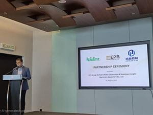 Presentation taking place at the EPB Group Bhd and Nidec Drives partnership ceremony