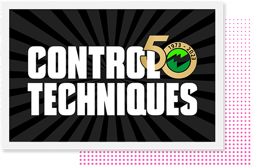 Control Techniques' 50th Anniversary Logo