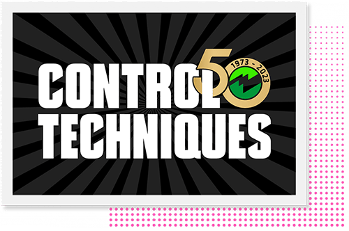 Control Techniques' 50th Anniversary Logo