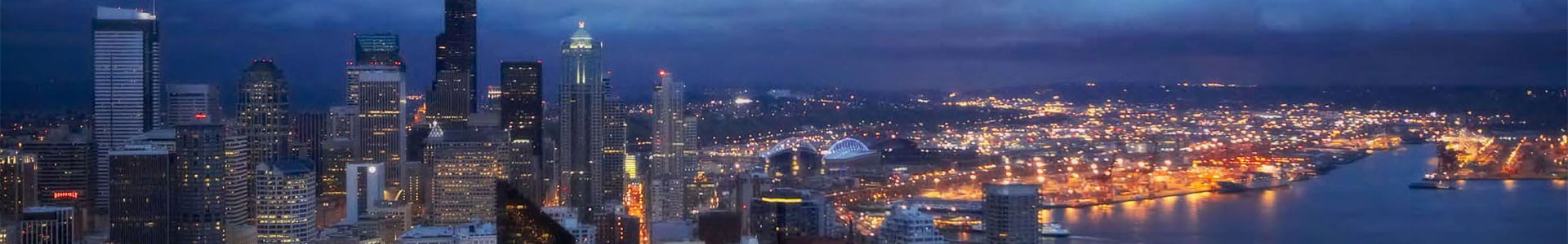 Commercial Industrial application metro skyline at night
