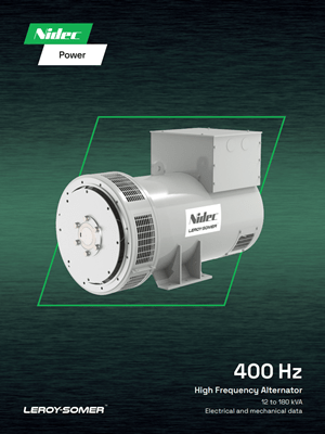 400 Hz High Frequency Alternator - 12 to 180 kVA - Electrical and mechanical data 