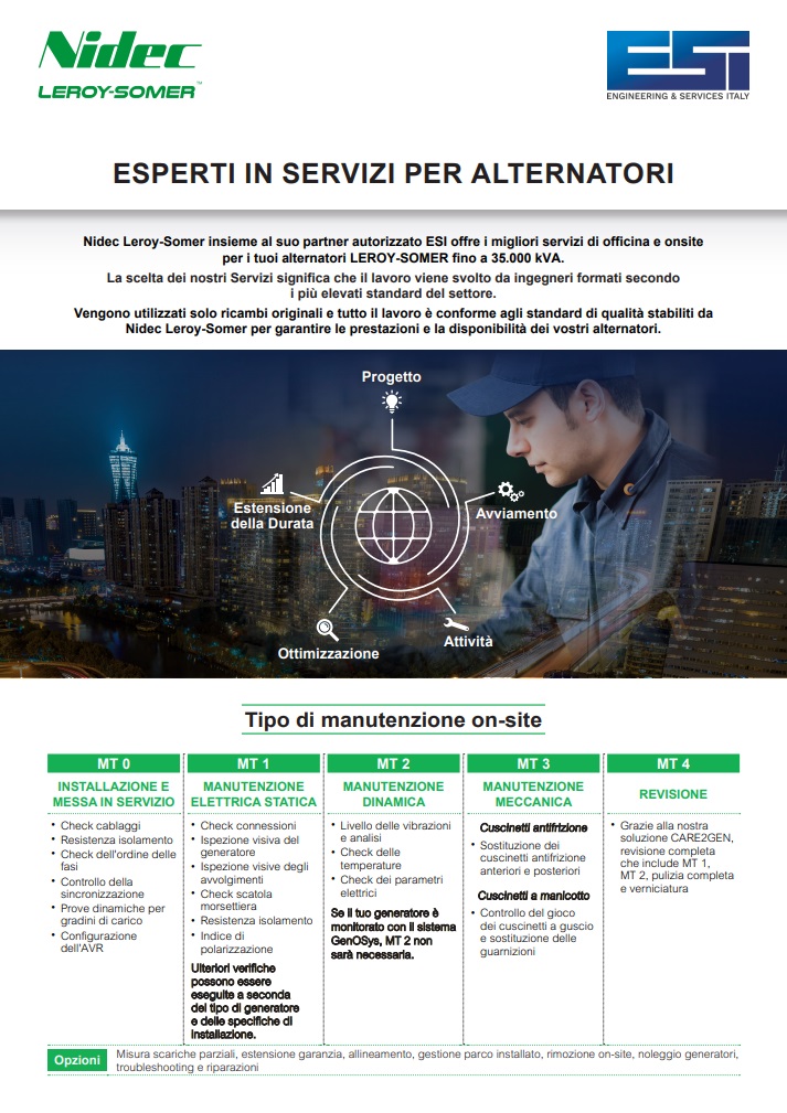ESI Italy - Alternator Service Experts in Italy