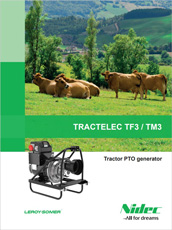 Tractelec tractor PTO generator brochure