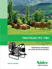 Brochure Tractelec génératrice sur prise de force tracteur