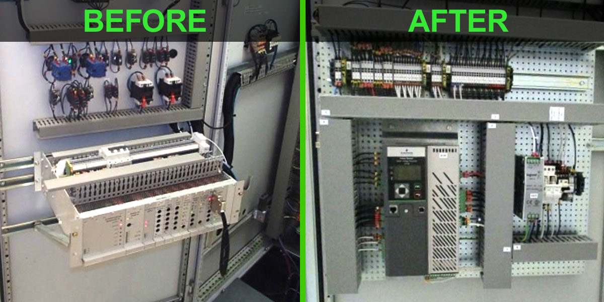 Nidec Leroy-Somer AVR upgrade before / after