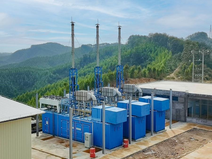Biogaz landfill power plant in Heyuan city, China