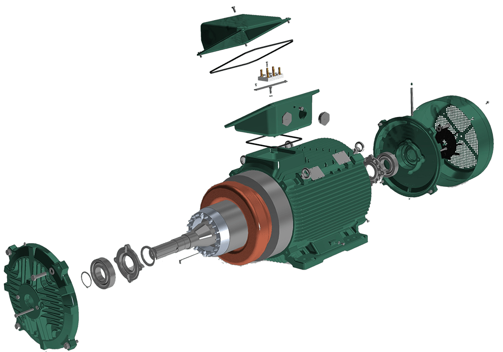 Three-phase Induction Motors With Cast Iron IE4 Efficiency