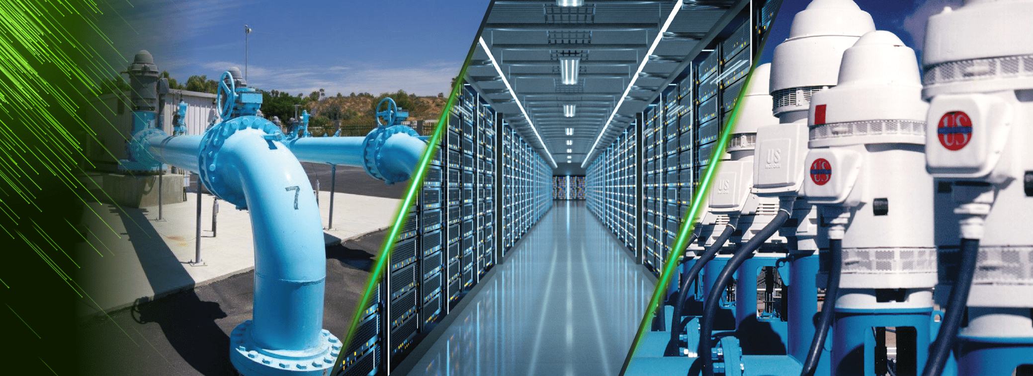 industrial pumping, data center and wastewater applications served by U.S. MOTORS